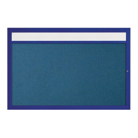 United Visual Products Slim Enclosed Corkboard, 36"x36", Gold Alum Frame/Apricot UVEB3636-GOLD-APRICOT